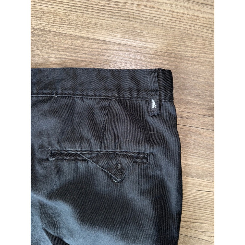 Velero Mens Black Flat Front Chino Shorts Size 38 Cotton Blend Casual Twill - Picture 4 of 5